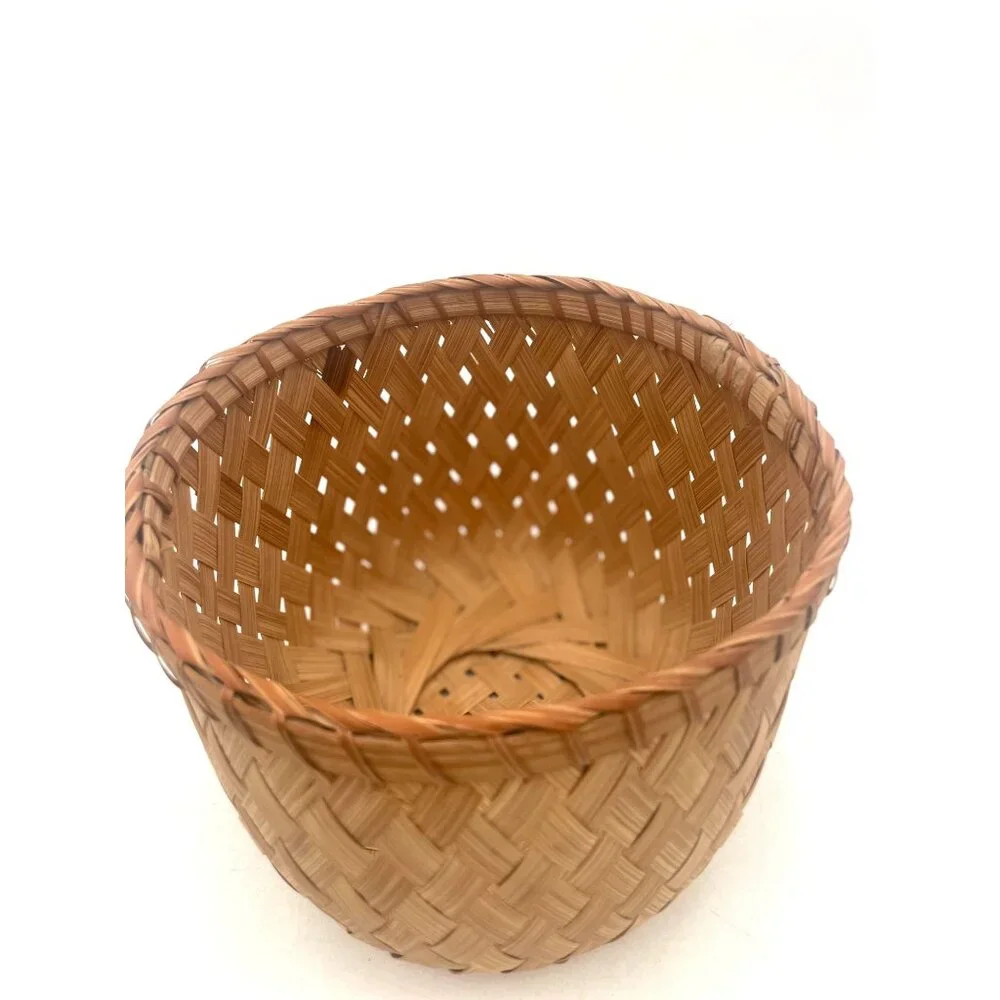 Handwoven Natural Bamboo Basket 7